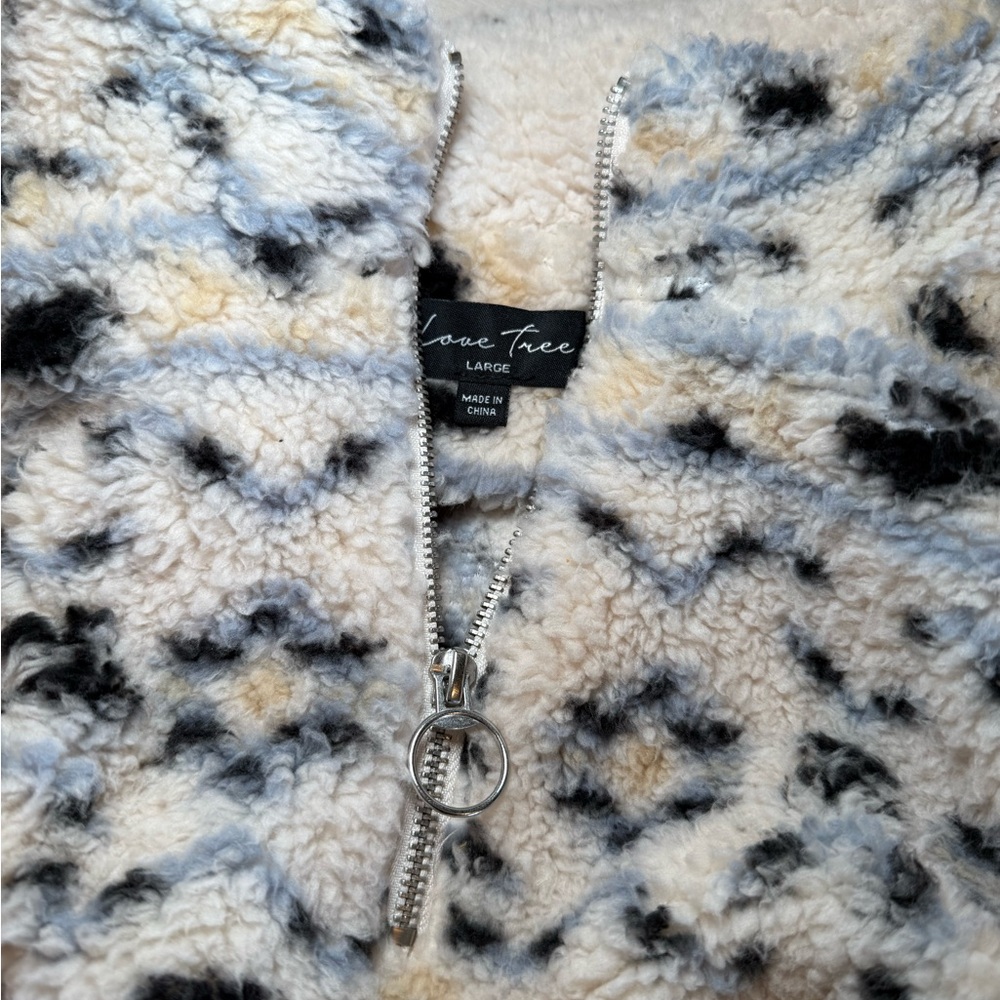 Love Tree Patterned Fleece Jacket - image 2